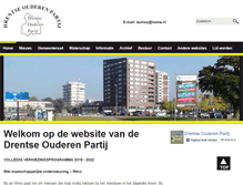 Tablet Screenshot of drentseouderenpartij.nl